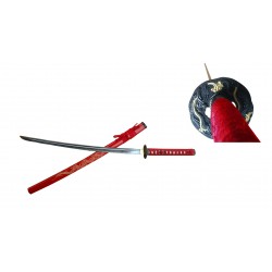 Red 41" Full Tang, Hand Forged Dragon Sword (10/-/43*7*18/40) Red 41" Full Tang, Hand Forged Dragon Sword (10/-/43*7*18/40)