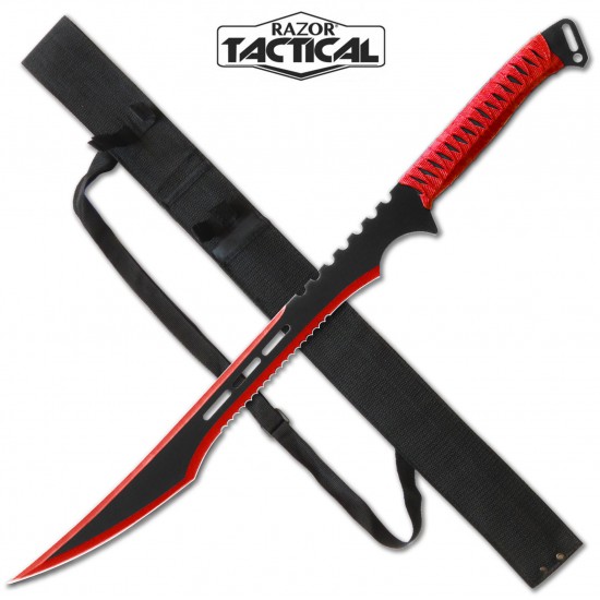 RED 27'' MACHETE WITH SHEATH (20/10/29*15*9/36)