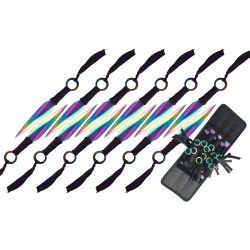 Throwing Knives 6" Rainbow 12Pcs Set (24/1/12*9*15/27) Throwing Knives 6" Rainbow 12Pcs Set (24/1/12*9*15/27)