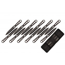 Throwing Knives 6" Black 12Pcs Set (24/1/12*9*15/31) Throwing Knives 6" Black 12Pcs Set (24/1/12*9*15/31)