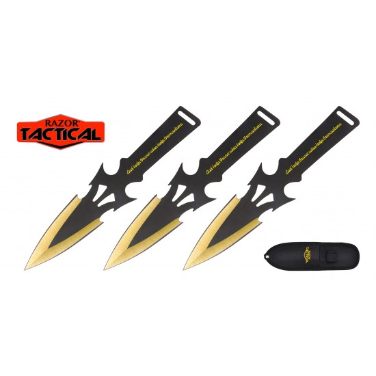 7.5" 3pcs Set Throwing Knife Set (60/-/13*11*18/39)