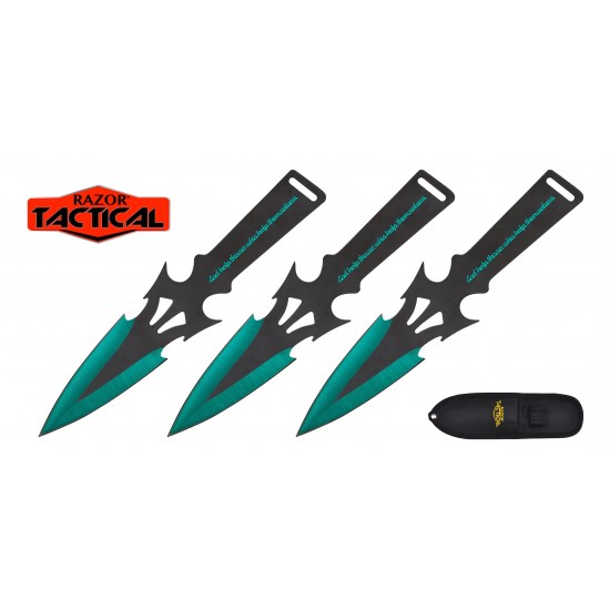 7.5" 3pcs Set Throwing Knife Set (60/-/13*11*18/39)