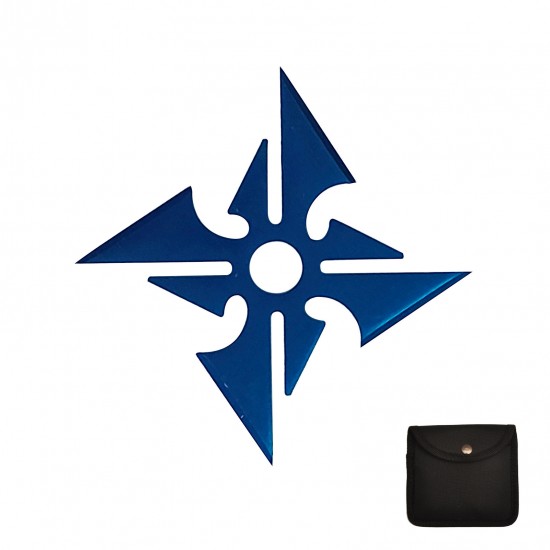 Blue 4 POINTS THROWING STAR with pouch  (120/12/22*11*18/36)