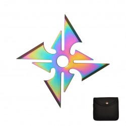 Rainbow 4 POINTS THROWING STAR with pouch  (120/12/22*11*18/36)