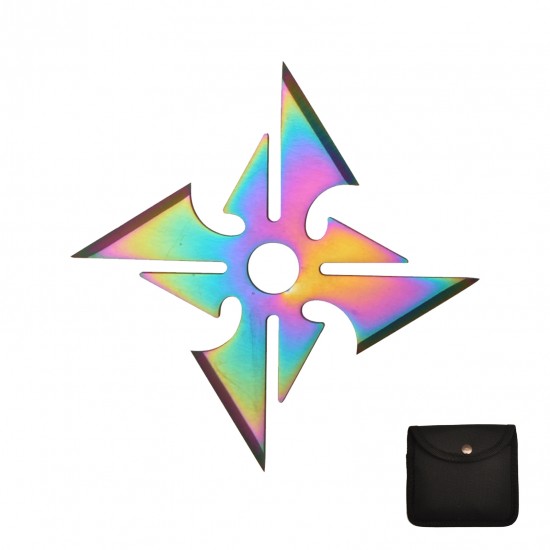 Rainbow 4 POINTS THROWING STAR with pouch  (120/12/22*11*18/36)