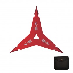 Red 3 POINTS THROWING STAR with pouch  (120/12/22*11*18/36)