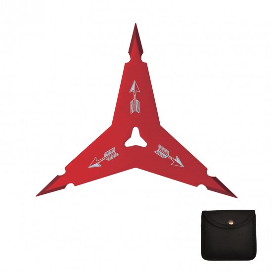 Red 3 POINTS THROWING STAR with pouch  (120/12/22*11*18/36)