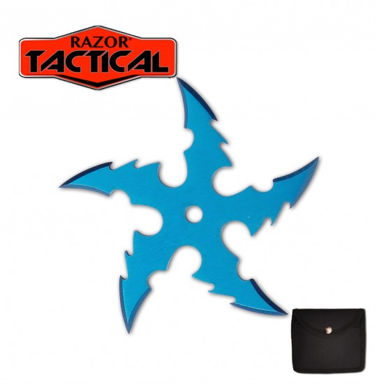 Blue 5 POINTS THROWING STAR with pouch  (120/12/22*11*18/37)