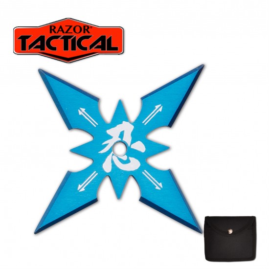 Blue 4 Points Throwing Star with pouch  (120/12/22*11*18/36)