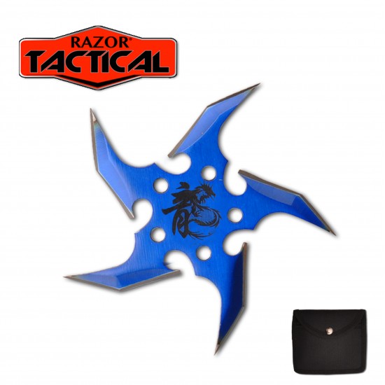 Blue 5 POINTS THROWING STAR with pouch  (120/12/22*11*18/37)