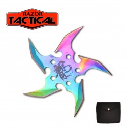 Rainbow 5 POINTS THROWING STAR with pouch  (120/12/22*11*18/37)
