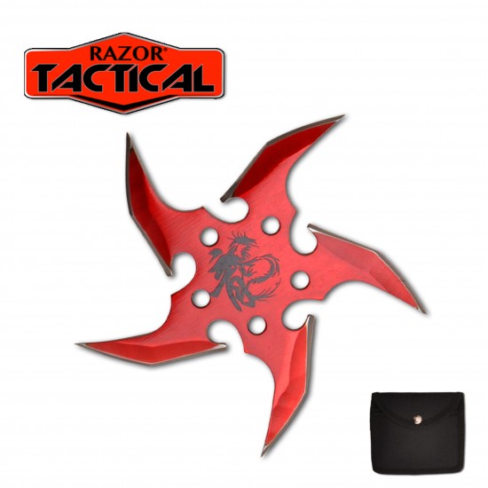 Red 5 POINTS THROWING STAR with pouch  (120/12/22*11*18/37)