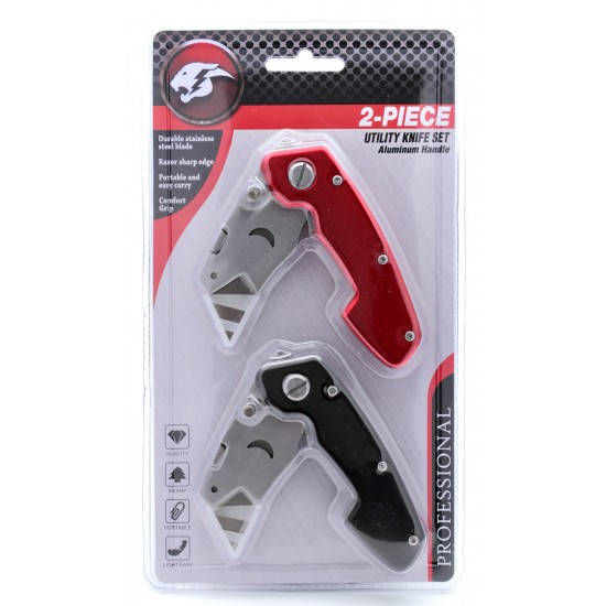 2 PS UTILITY KNIFE SET WITH FREE DISPLAY