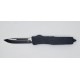 FURY Special OTF Knife. Black Handle, Drop Point Blade