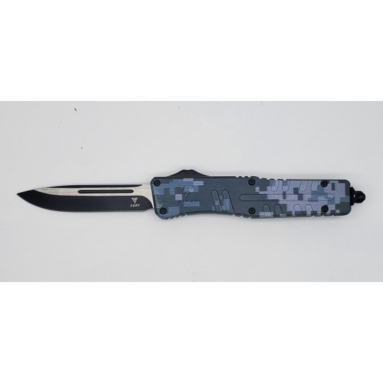 FURY Special OTF Knife, Camouflage Handle, Drop Point Blade  (60/1/16*15*11/36)