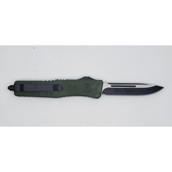 FURY Special OTF Knife. Green Handle, Drop Point Blade (60/1/16*15*11/36)