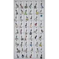 Silver Muti Design Belly Rings 54 pcs/card (50/1/22*16*18/33) JW-507