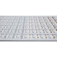 Half/Half Clear Round Cubic Zirconia Earrings  72 Pcs  (50/cs) 216019