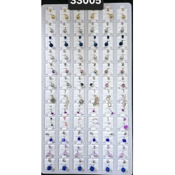 Muti Design & Colors Body Jewelry 72 pcs/card (50/cs)