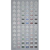 Jewelry Card 72 pcs, Earrings, Multi-Color, Round, Silver, Mixed Size. (50/1/19*19*16/21)  JW-515 