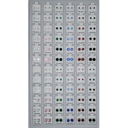Jewelry Card 72 pcs, Earrings, Multi-Color, Round, Silver, Mixed Size. (50/1/19*19*16/21) JW-515 Jewelry Card 72 pcs, Earrings, Multi-Color, Round, Silver, Mixed Size. (50/1/19*19*16/21) JW-515