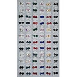 Jewelry Card 72 pcs, Earrings, Multi-Color, Heart, Silver. (50/1/19*19*16/21)