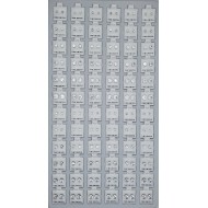 Jewelry Card 72 pcs, Earrings, Clear, Round, Silver, Mixed Size. (50/1/19*19*16/21) JW-513 / 216017 / 216002