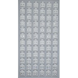 Jewelry Card 72 pcs, Earrings, Clear, Round, Silver, Mixed Size. (50/1/19*19*16/21) JW-513 