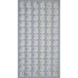 Jewelry Card 72 pcs, Nose Clip, Half Gold Half Silver. (50/1/19*19*16/21)  33001