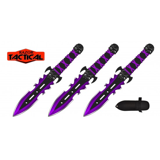 7.5" 3pcs Set Throwing Knife Set (60/-/13*10*19/36)